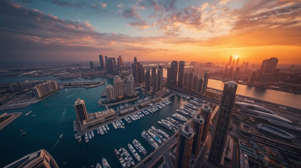 Create An Image Of Dubai Marina$
