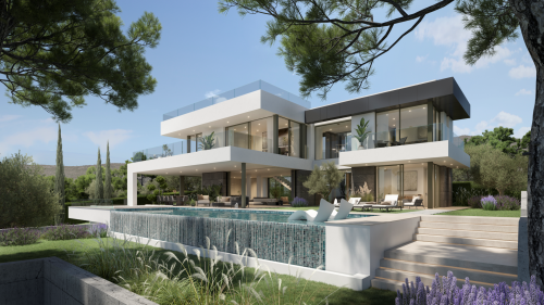 Villa de luxe avec vue sur la mer panoramique et le golf – Achèvement 2027, Artola Alta, Marbella